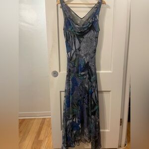 Signature by Robbie Bee Silk Beaded Maxi Dress